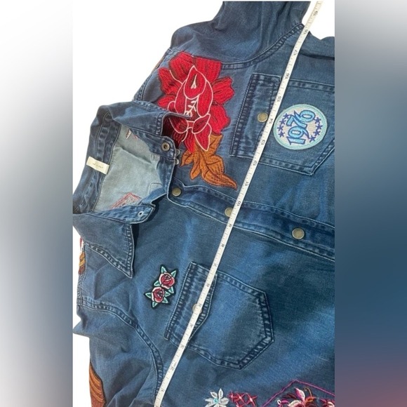 Spell Flower‎ Child Denim Embroidered Button Down Top Shirt- Sm - Picture 10 of 14